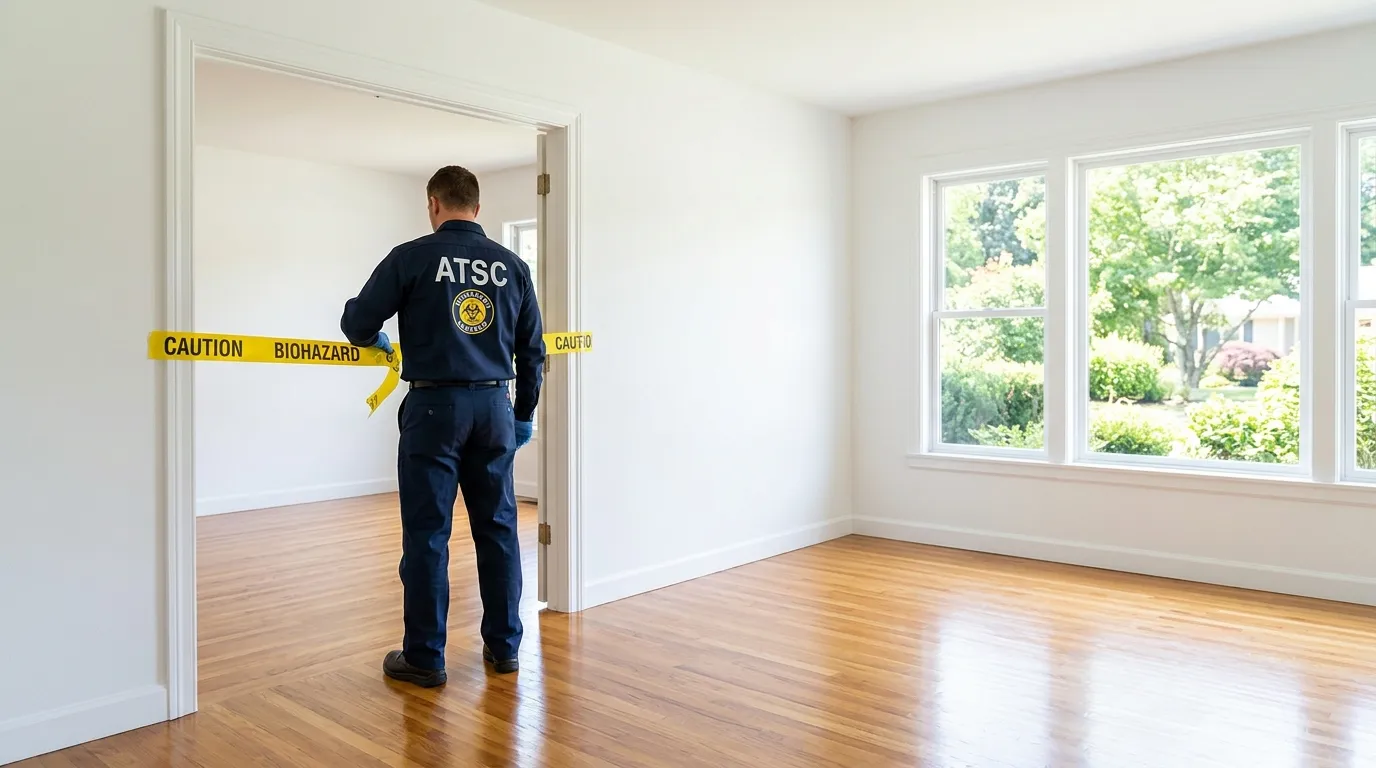 Certified biohazard cleanup crew performing Decomposition Cleanup in Dayton